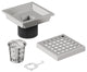 VIGO Elan Linear Shower Drain, Brushed Nickel, 4"