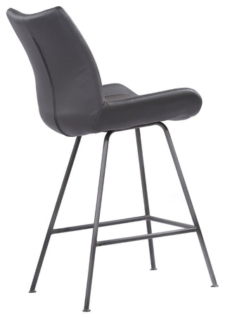 Coronado Contemporary 26" Counter Height Gray Faux Leather Barstool