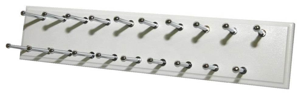 Easy Track RA1200 Sliding Tie Rack, White