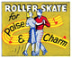 "Roller Skate for Poise & Charm" Digital Paper Print by Retrorollers, 24"x20"