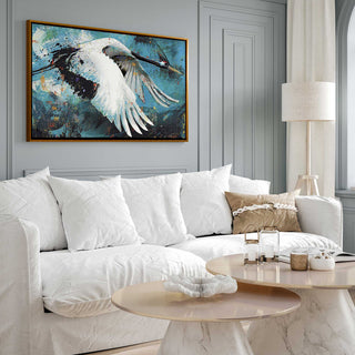 "Blue Skies Rendezvous" - An Abstract Aerial Ballet for Modern Interiors