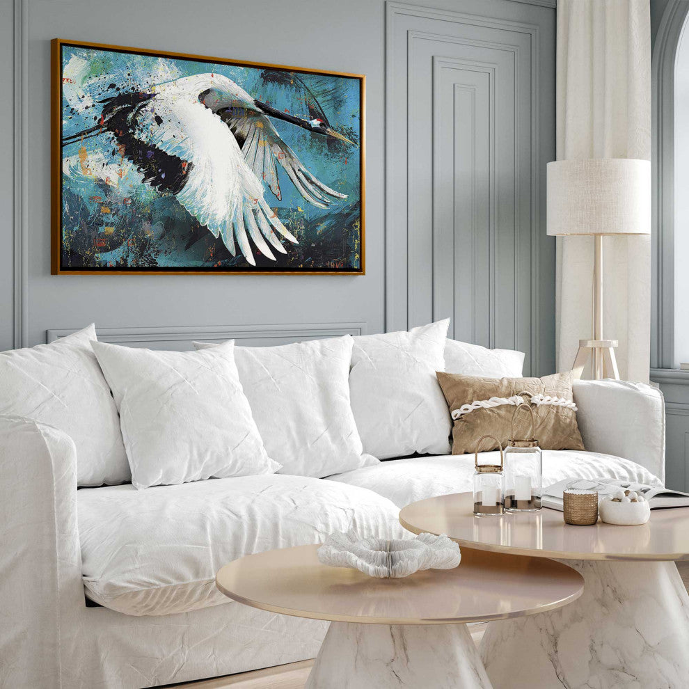 "Blue Skies Rendezvous" - An Abstract Aerial Ballet for Modern Interiors