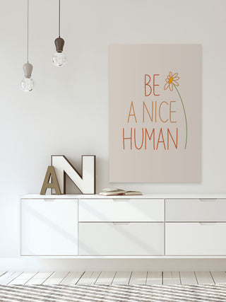 "Be Human" Painting Print on Wrapped Canvas, 40x60
