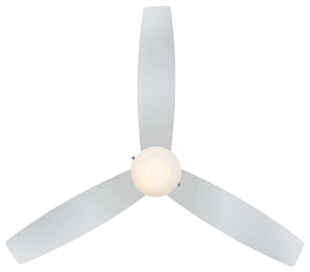 Atlantis In/Outdoor 3-Blade Pull Chain Ceiling Fan 52" Brushed Nickel With Kit