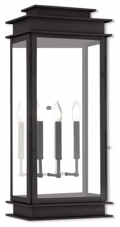 Princeton 3-Light Wall Lantern, Black