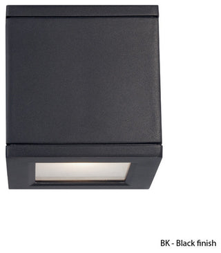 WAC Lighting Rubix LED Outdoor Up and Down Wall Light, Black