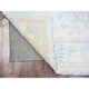 Broken White Peshawar Washed Out Faded Colors Hand Knotted Rug, 3'10"x5'9"