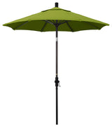 7.5' Bronze Collar Tilt Crank Aluminum Umbrella, Kiwi Olefin