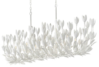 Hinkley 60" Flora Ten Light Linear Chandelier, Textured Plaster