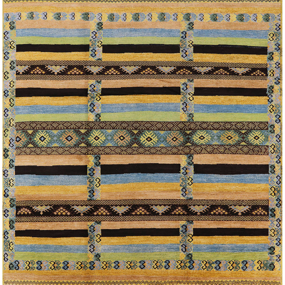 Ahgly Company Indoor Square Mid-Century Modern Area Rugs, 6' Square