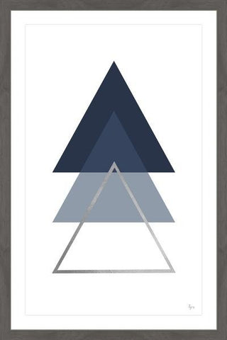 "Blue Ascension II" Framed Painting Print, 16"x24"