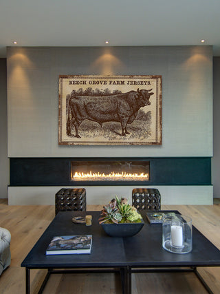 "Cows Jerseys 2" Painting Print on Canvas