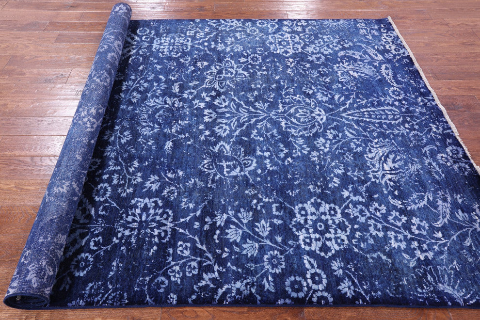 Wool & Silk Modern Handmade Rug 6' 0" X 8' 9" - Q12735