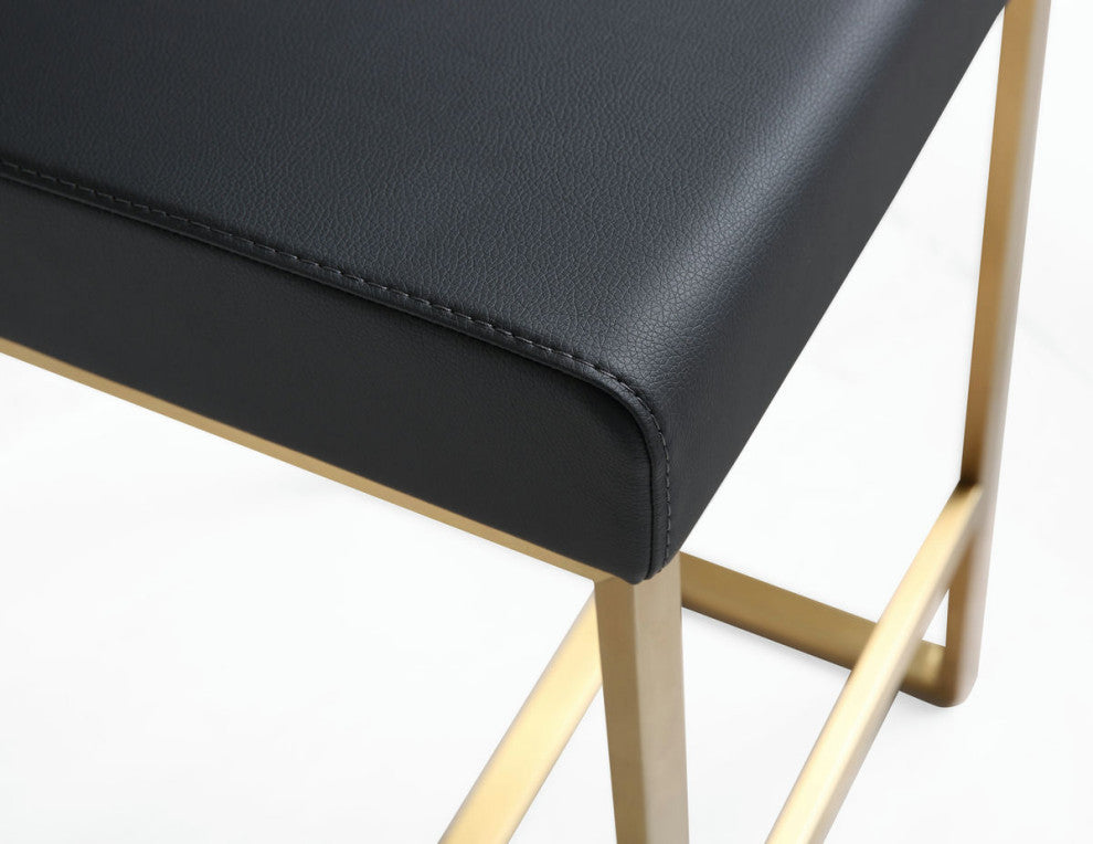 TOV Furniture Denmark Black Gold Steel Counter Stool (Set of 2)