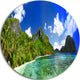 Tropical Scenery, Landscape Photography Disc Metal Wall Art, 11"