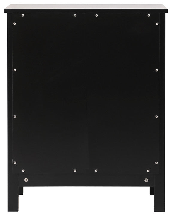 24" Wide Bathroom Storage Freestanding Cabinet, Black