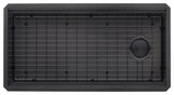 Workstation 32" Undermount Single Bowl Black Stainless Steel Kitchen Sink
