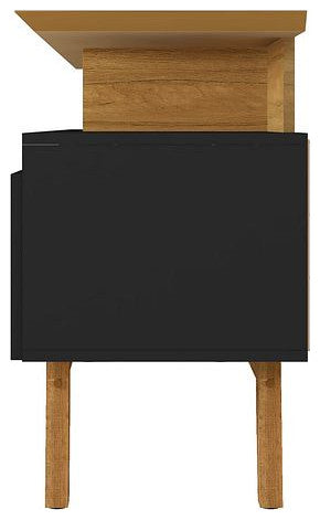 Yonkers 70.86 TV Stand in Black and Cinnamon