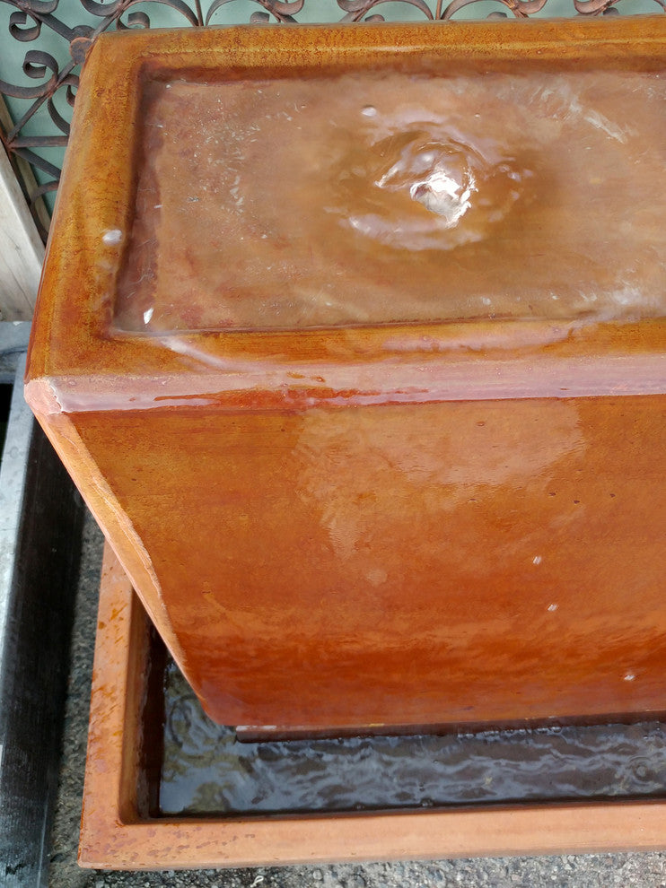 Modern Rust Cement Fountain