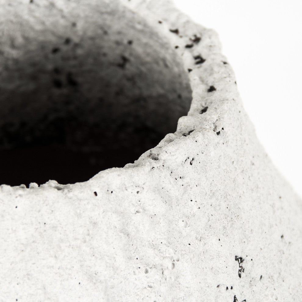 Large Distressed Vase, White, 24x37"