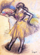 Edgar Degas Dancer With a Fan , 18"x27" Wall Decal