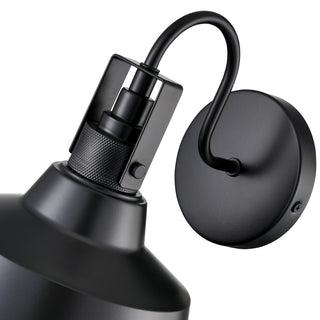 1 Light 8 in. Powder Coated Black Outdoor