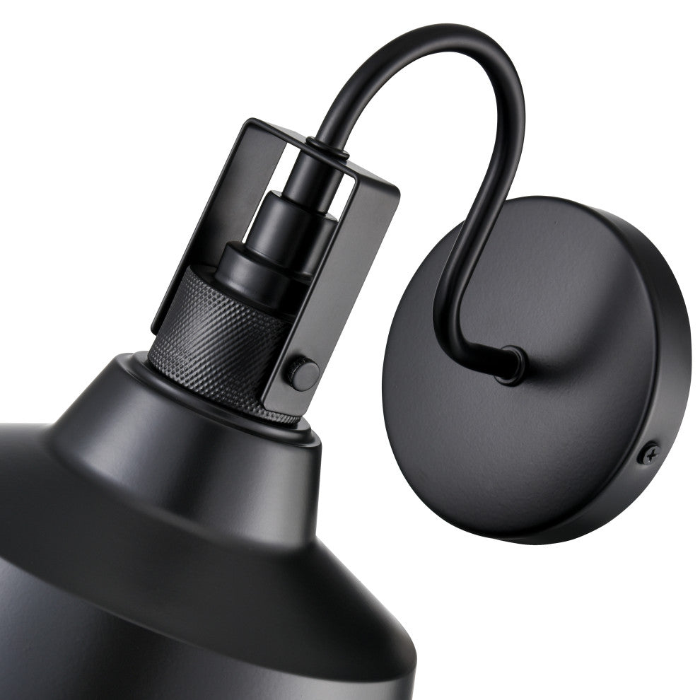 1 Light 8 in. Powder Coated Black Outdoor