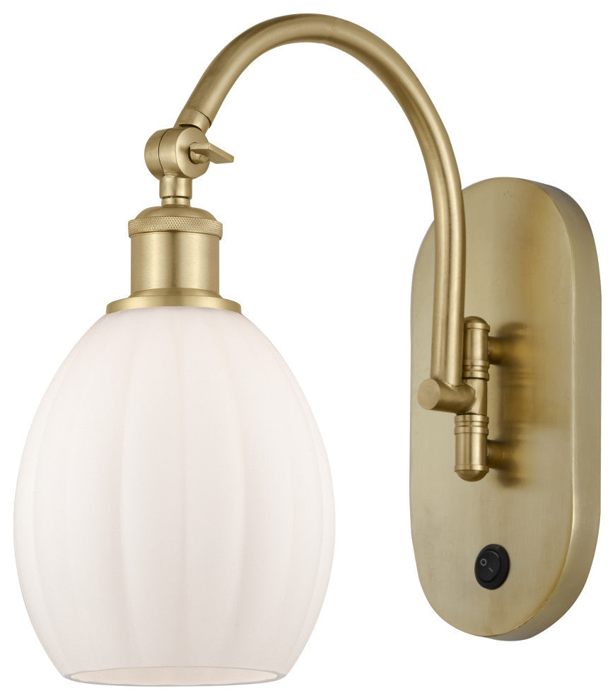 Innovations 518-1W-SG-G81-LED Eaton 1 Light 6" Sconce, Satin Gold