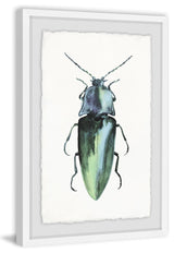 "Pointy Green Bug" Framed Painting Print, 24"x36"