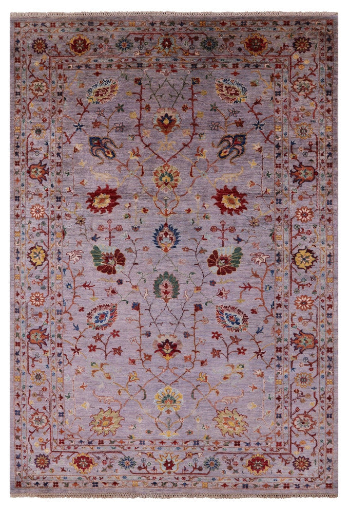 Hand-Knotted Persian Tabriz Wool Rug 6' 10" X 9' 10" Q7523