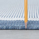 Elgin Transitional Striped Border Blue/Cream Indoor/Outdoor Area Rug, 5'x7'