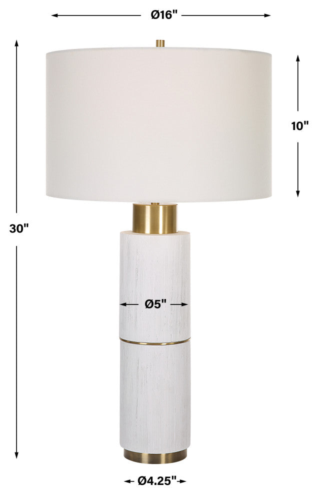 Uttermost Ruse Whitewashed Table Lamp