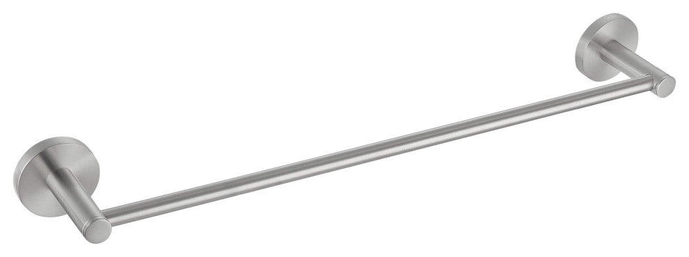 Circular Bathroom 18" Towel Bar, Brushed Nickel