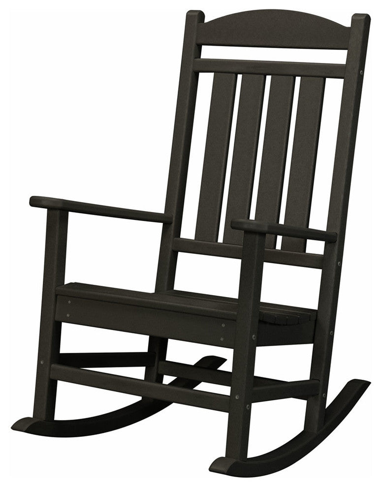 All-Weather Pineapple Cay Porch Rocker, Black