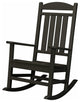 All-Weather Pineapple Cay Porch Rocker, Black