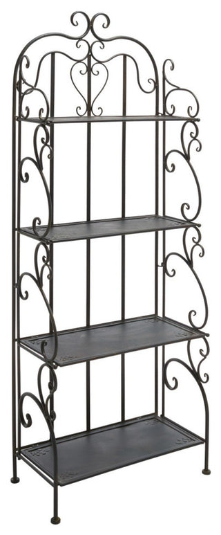 Safavieh Tyrique 4 Tier Shelf Unit, Black Rust