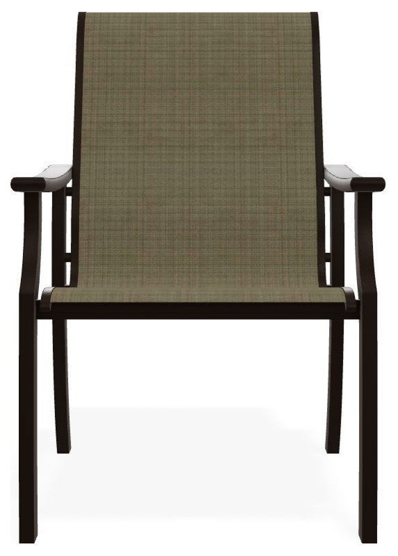 St. Catherine Sling Outdoor Armchair, Elevation Stone/Kona