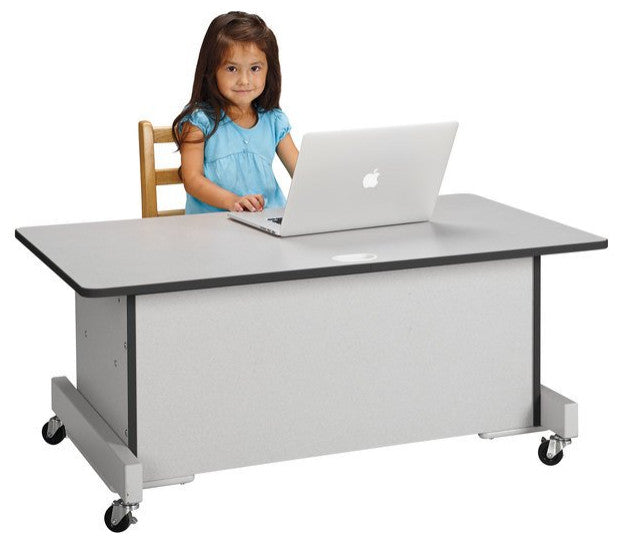 Rainbow Accents Apollo Single Computer Desk - Black