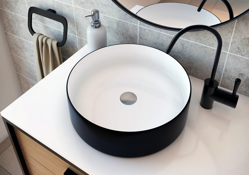 Henna Over the Counter Vessel Ceramic Basin Sink