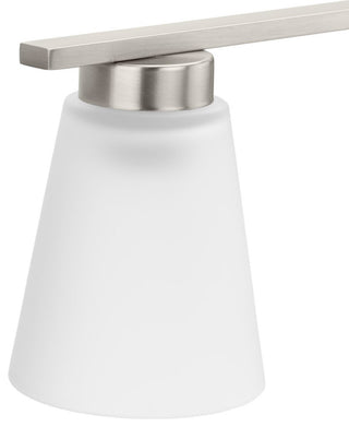 Tanner Collection Three-Light Transitional Vanity Light, Brushed Nickel