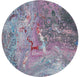 Premium Machine Washable Mayfield AMF588 Blue 8' x 8' Round Rug