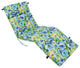 72"X24" Patterned Polyester Outdoor Chaise Lounge Cushion, Lesandra Sunblue
