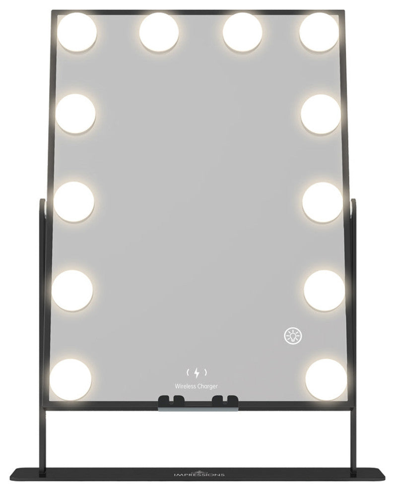 Hollywood XL Tri Tone LED Makeup Mirror, Black