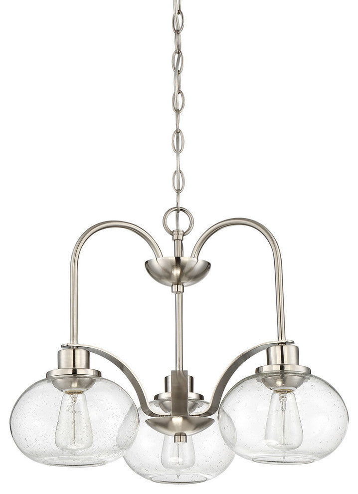 Quoizel TRG5103BN Three Light Chandelier Trilogy Brushed Nickel