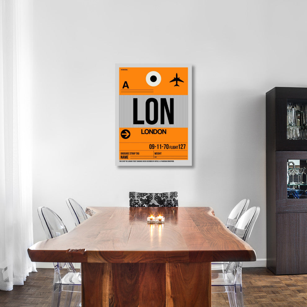 "LON London Luggage Tag 1" Fine Art Print