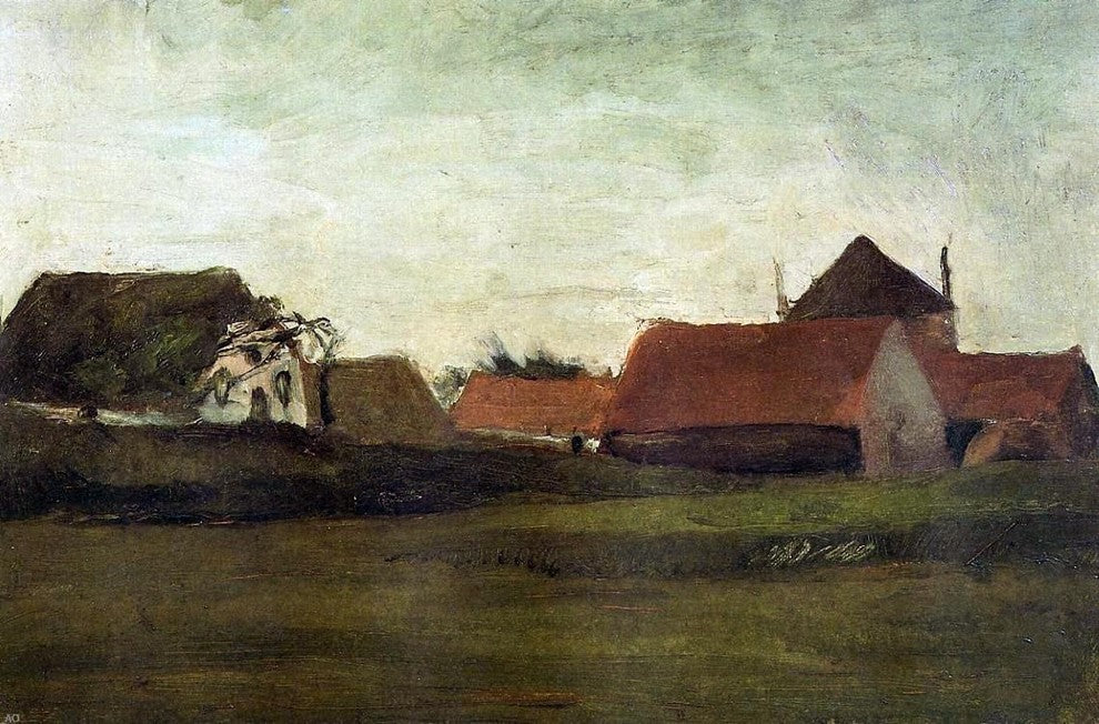 Vincent Van Gogh Farmhouses in Loosduinen Wall Decal