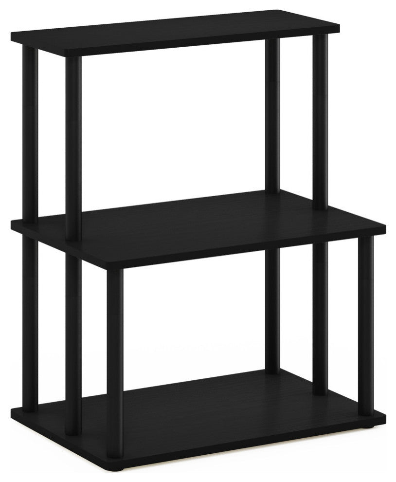Furinno Turn-N-Tube 3-Tier Toolless Kitchen Storage Shelf, Americano/Black