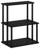 Furinno Turn-N-Tube 3-Tier Toolless Kitchen Storage Shelf, Americano/Black