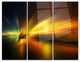 "Blue Over Gold Texture" Digital Metal Wall Art, 3 Panels, 36"x28"