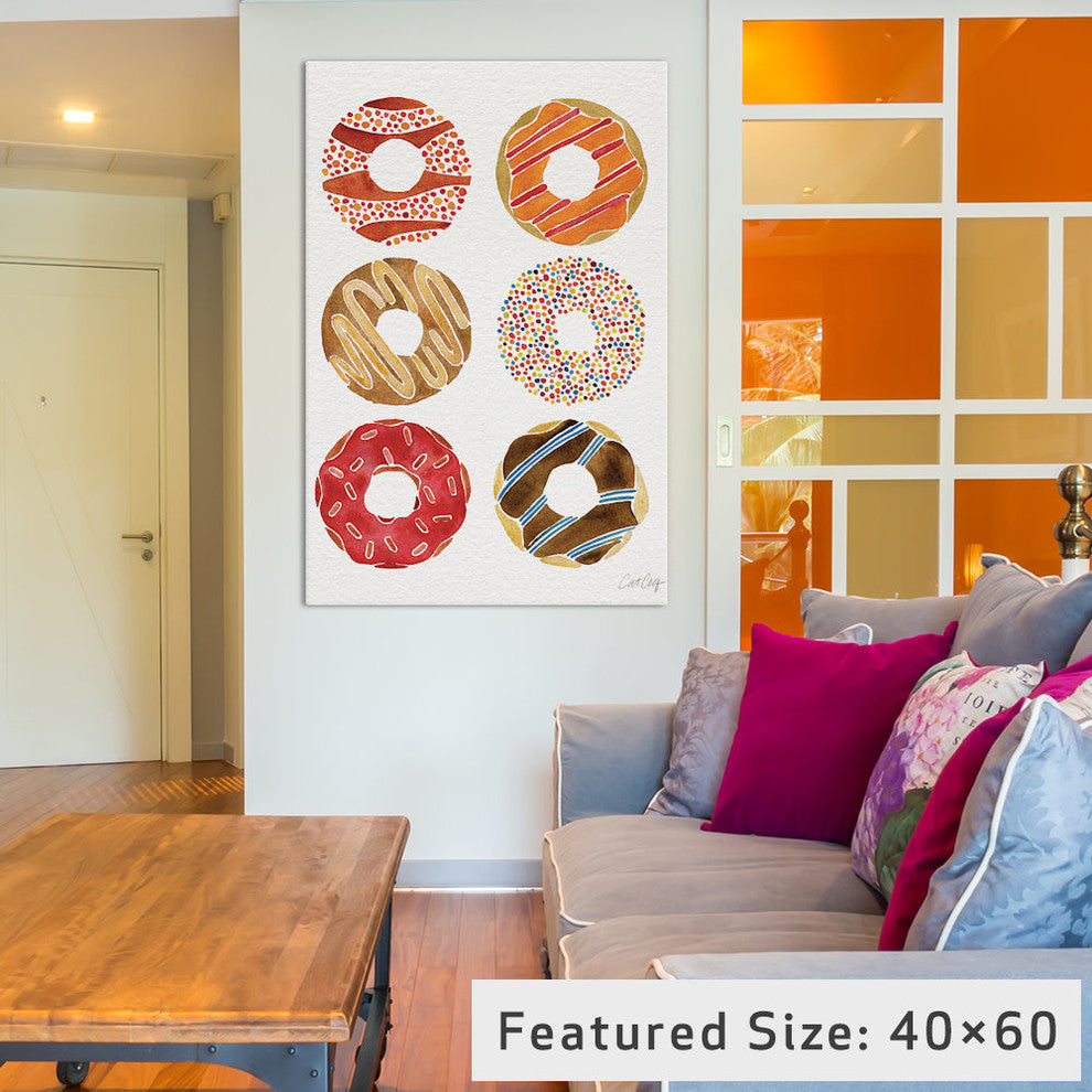 "Donuts II" Print by Cat Coquillette, 26"x18"x1.5"
